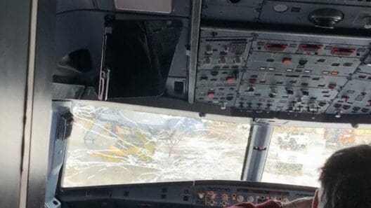 United A320 Hail Strike