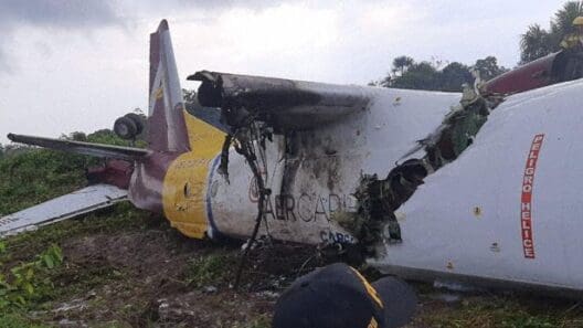 Aer Caribe AN-32 Veers Off Runway at Peru
