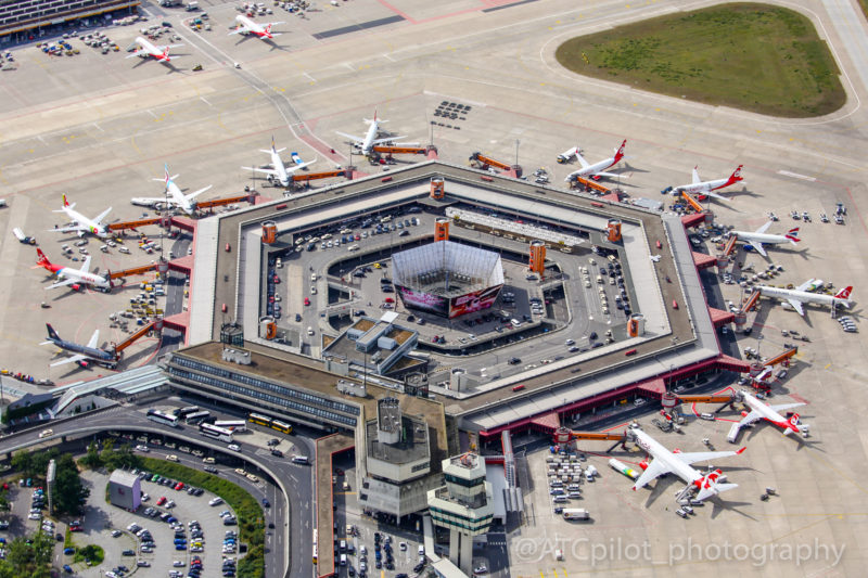 Aerial photo of Berlin Tegel Airport in the past