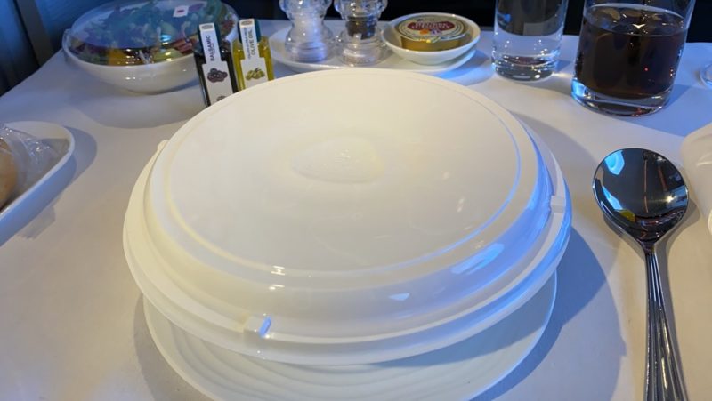 a stack of plastic plates