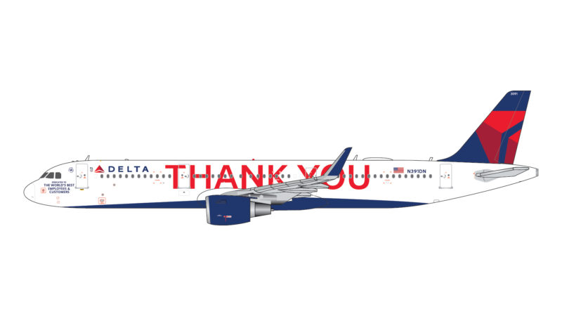 GeminiJets GJDAL1927 1:400 Delta Air Lines Airbus A321neo "Thank You" N391DN