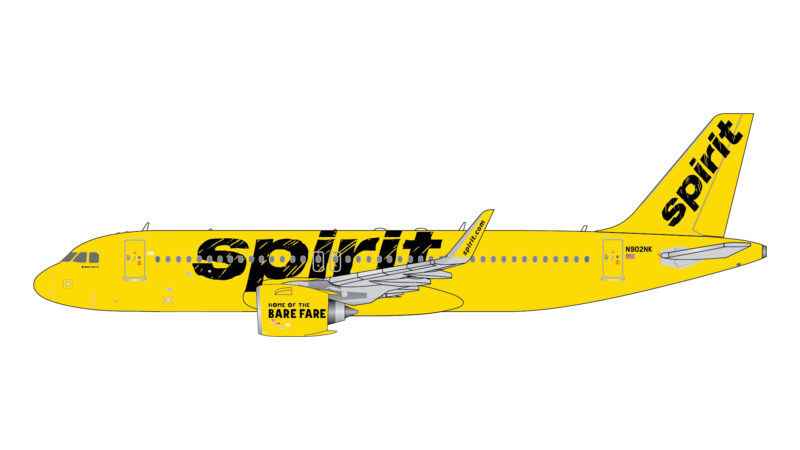 GeminiJets GJNKS1612 1:400 Spirit Airlines Airbus A320neo N902NK