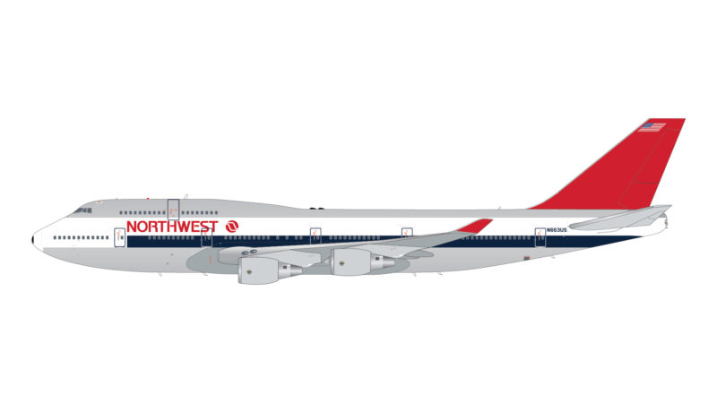 GeminiJets G2NWA909 1:200 Northwest Airlines Boeing 747-400 N663US
