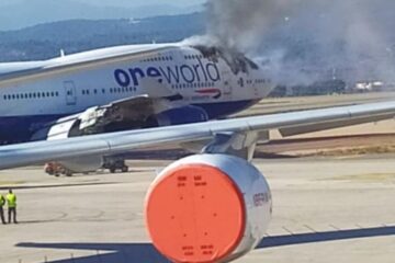 Stored British Airways B747 Catches Fire in Spain