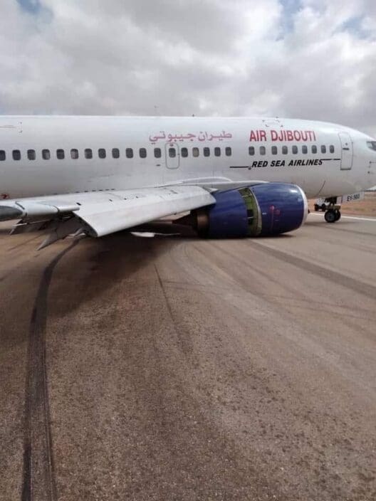 Air Djibouti Boeing 737 Suffers Gear Collapse During Landing