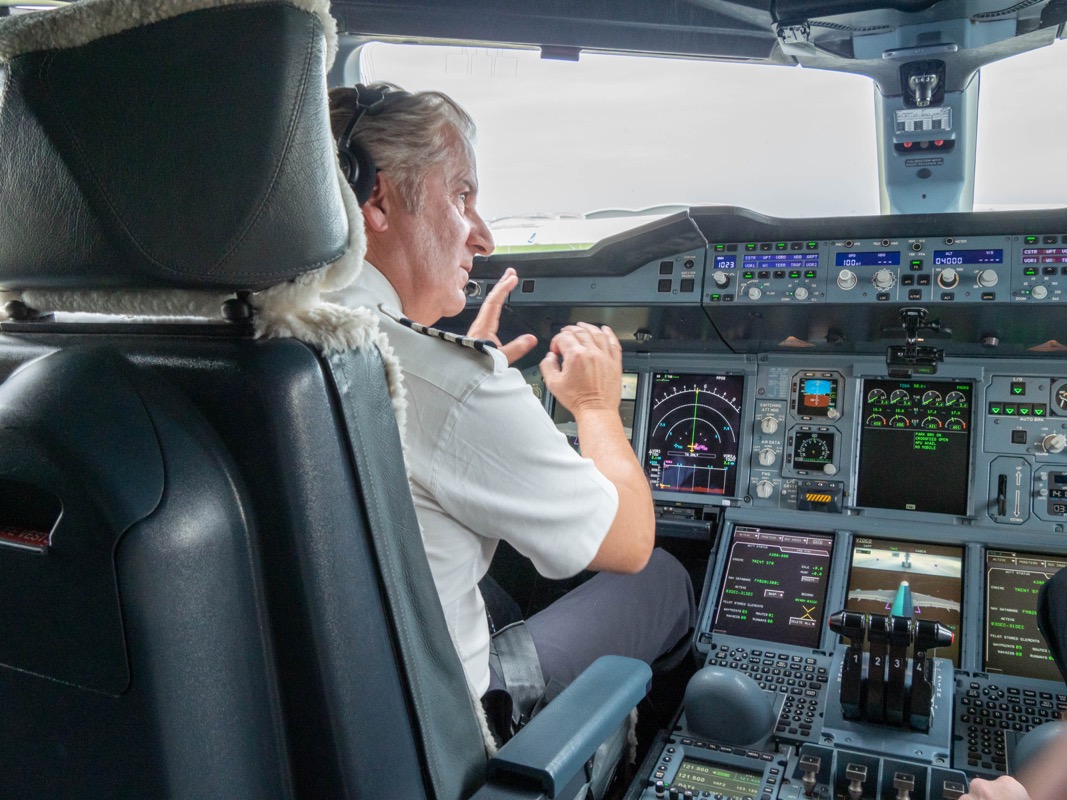 Photo: Hi Fly A380 with Captain Carlos Mirpuri