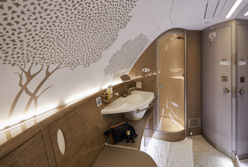 Emirates' Refreshed Onboard Shower and Spa