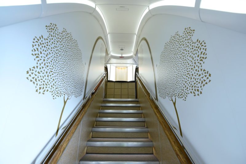 Stair case feature Ghaf Tree, a tree you often found in the Gulf region