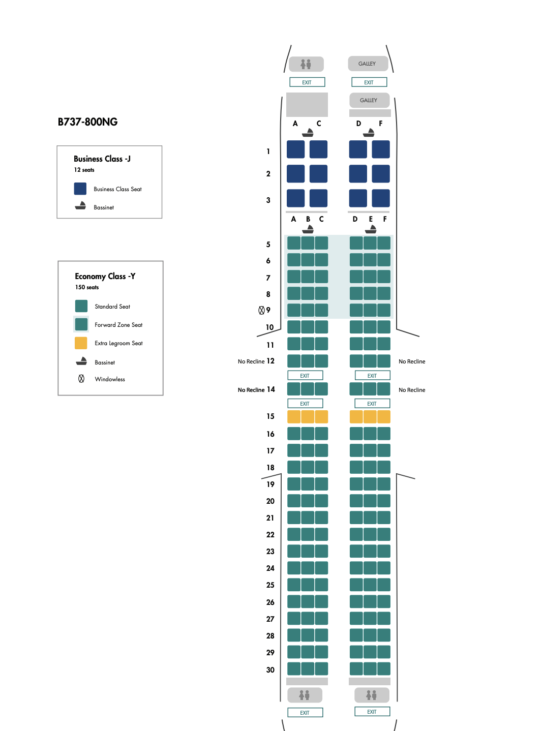 Seat map Boeing 737-900 Delta Airlines. Best seats in plane