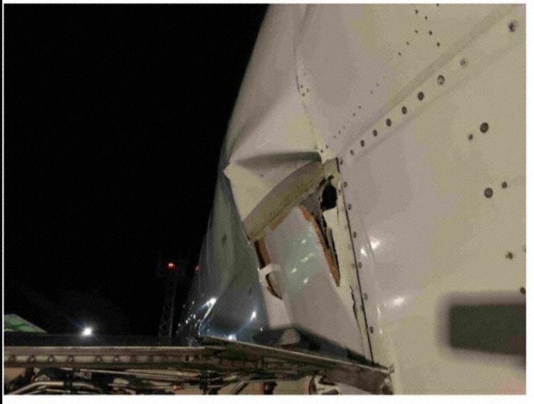 a close-up of a plane's front end