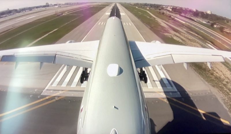 an airplane on a runway