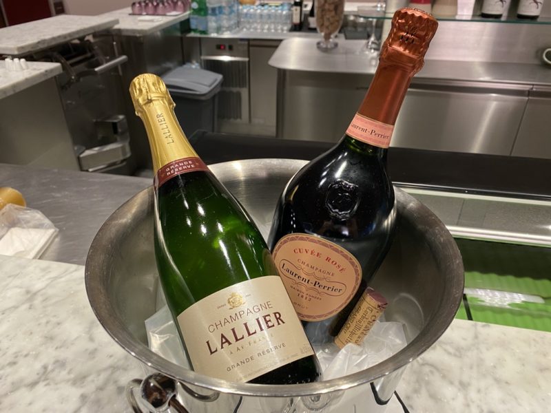 two bottles of champagne in a bucket