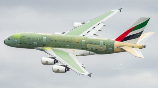 Last Ever Built Airbus A380 Leaves Toulouse