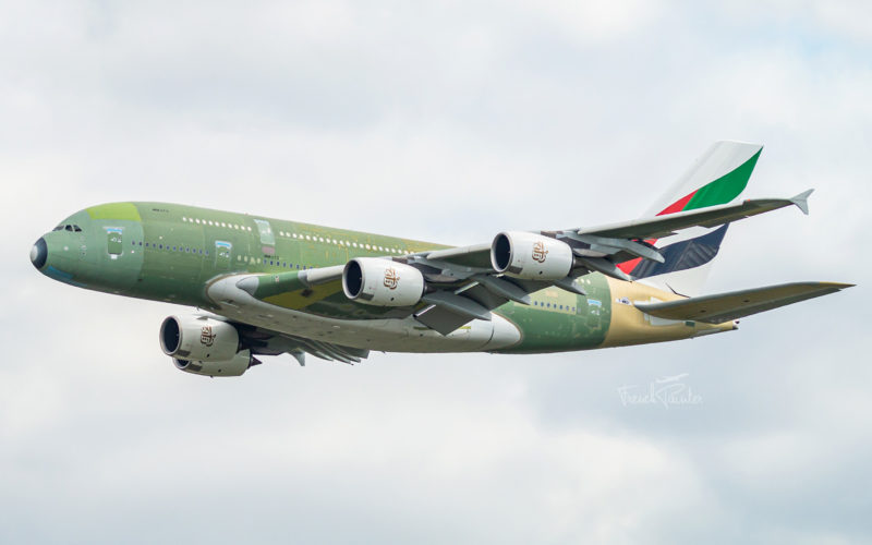 Last built A380 tookoff from Toulouse earlier this year. Photo by Aviation Toulouse