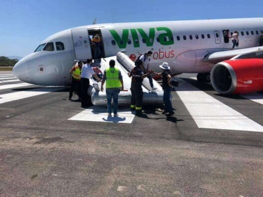VivaAeroBus A320 Suffers Nose Landing Gear Collapse
