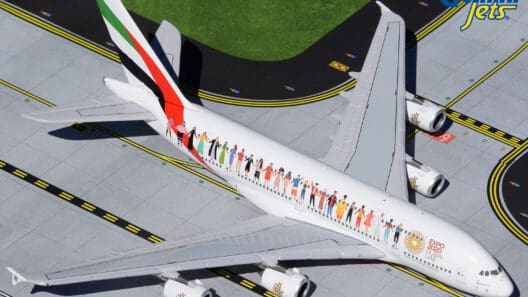 a model airplane on a runway