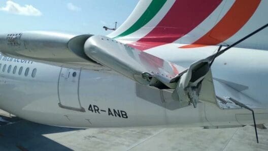 SriLankan A320neo Damaged in Ground Vehicle Collision