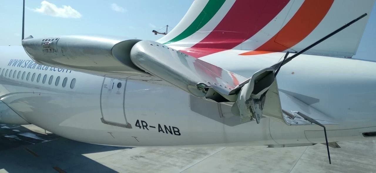 SriLankan A320neo Damaged in Ground Vehicle Collision