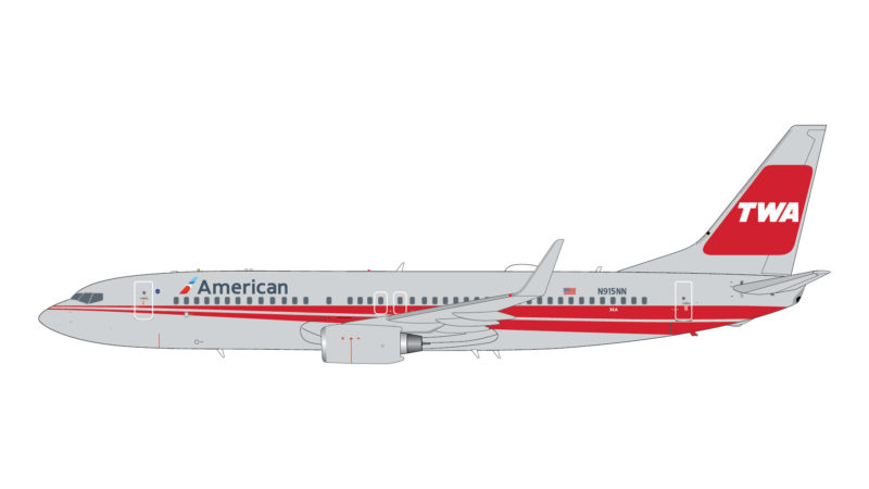 GeminiJets G2AAL473 1:200 American Airlines Boeing 737-800 "TWA Heritage" N915NN