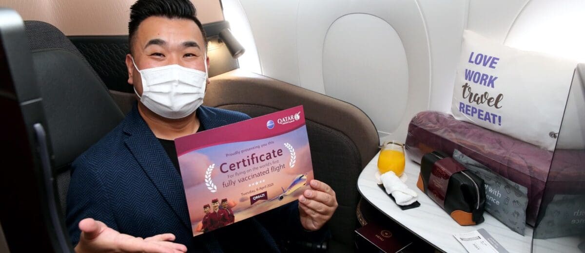 Qatar Airways Vaccinated Flight