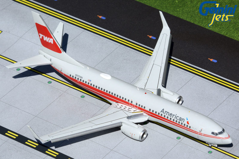 GeminiJets G2AAL473F 1:200 American Airlines 737-800 "TWA Heritage" (Flaps/Slats Extended)