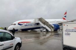 British Airways 787 Nose Gear Collapse