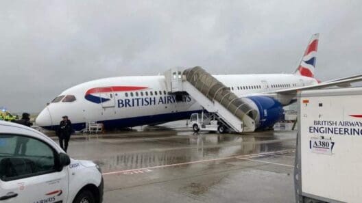 British Airways 787 Nose Gear Collapse