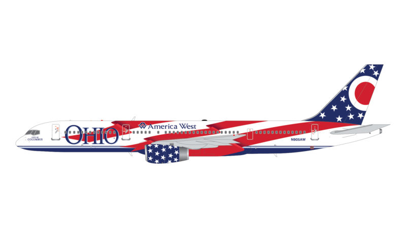 GeminiJets G2AWE966 1:200 America West Boeing 757-200 "Ohio" N905AW