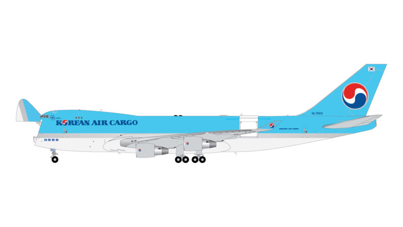 GeminiJets G2KAL930 1:200 Korean Air Cargo 747-400F (Optional Doors Open/Closed) HL7603