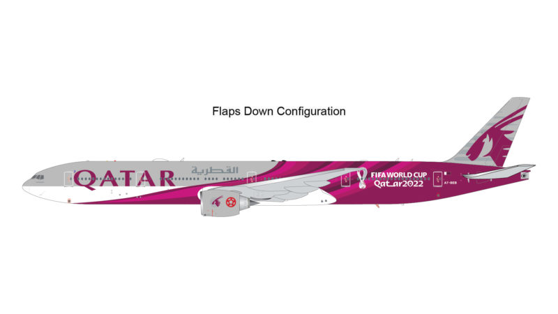 GeminiJets G2QTR972F 1:200 Qatar Airways 777-300ER "FIFA World Cup 2022" (Flaps/Slats Extended)