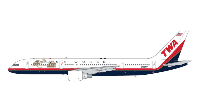 GeminiJets GJTWA1982 1:400 TWA Boeing 757-200 N725TW