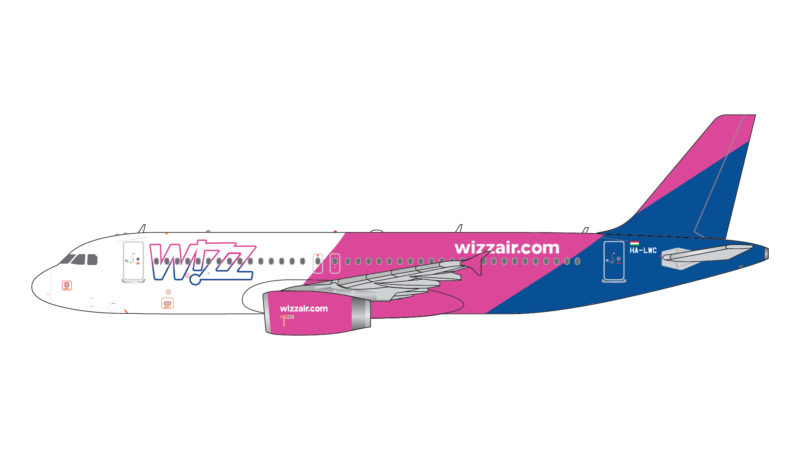 GeminiJets GJWZZ1978 1:400 Wizz Air Airbus A320 HA-LWC