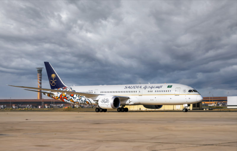 Saudia Special Arabic Calligraphy livery on B787-9