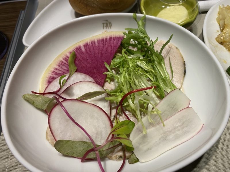 a plate of food on a table