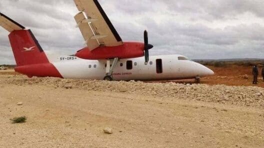 Skyward Express Dash 8 Crash Landed After Gear Collapse in Kenya