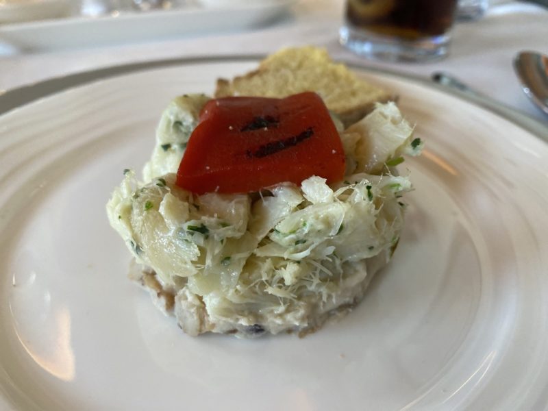 2nd course was codfish "bacalhau" salad.