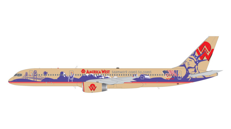 GeminiJets G2AWE967 1:200 America West Boeing 757-200 "Teamwork Coast to Coast" N902AW