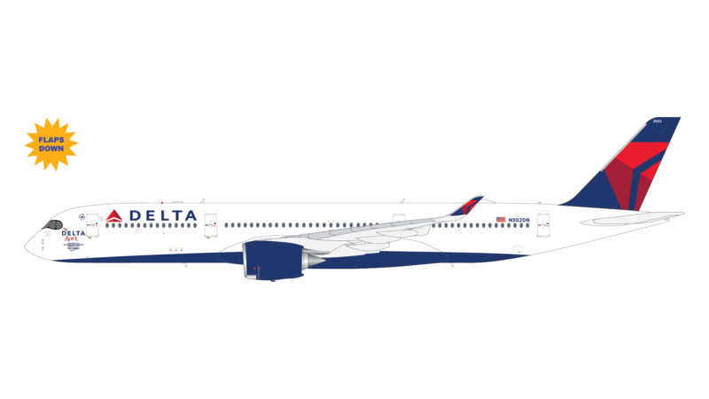 GeminiJets G2DAL997F 1:200 Delta Air Lines Airbus A350-900 "The Delta Spirit" (Flaps/Slats Extended) N502DN