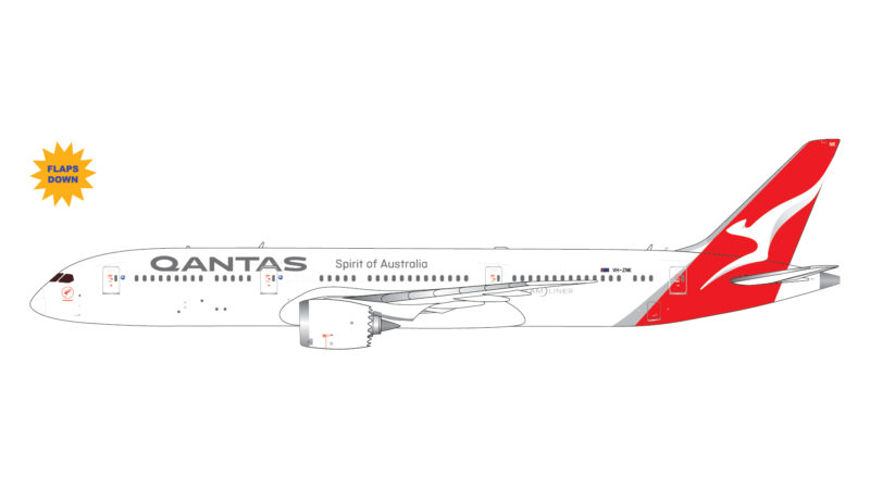 GeminiJets GJQFA1995F 1:400 Qantas 787-9 Dreamliner (Flaps/Slats Extended) VH-ZNK