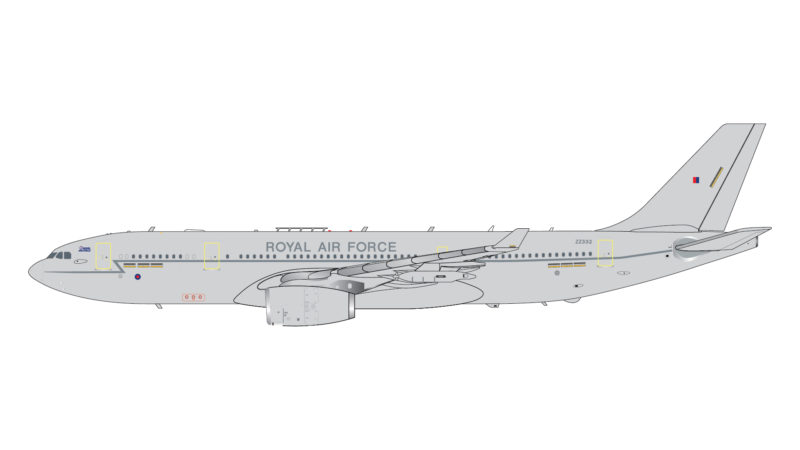 GeminiJets GMRAF104 1:400 Royal Air Force Airbus A330 MRTT ZZ332
