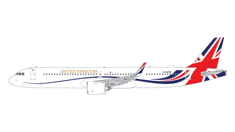 GeminiJets GMRAF111 1:400 Royal Air Force Airbus A321neo G-XATW