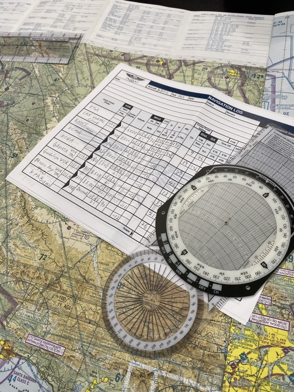 a map with a compass and a ruler