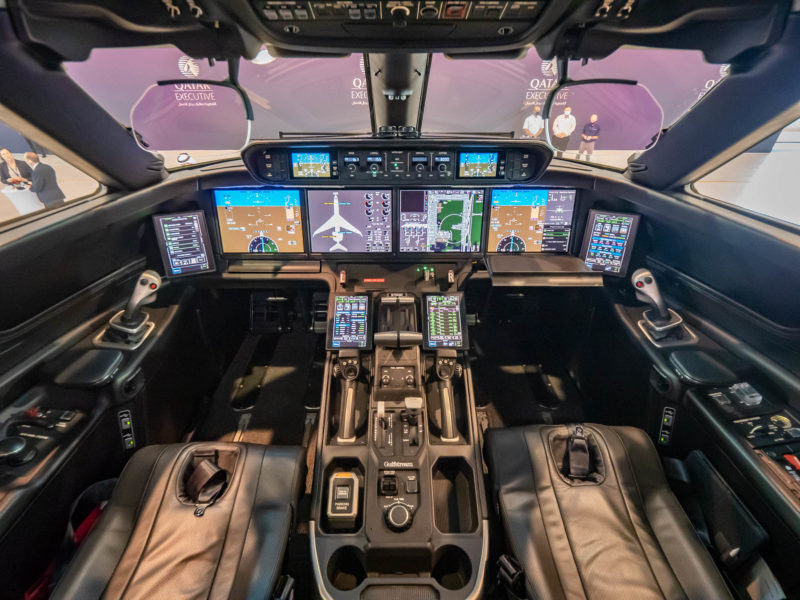 It features the award-winning Symmetry Flight Deck with active control sidesticks and the most extensive use of touchscreen technology in the industry.