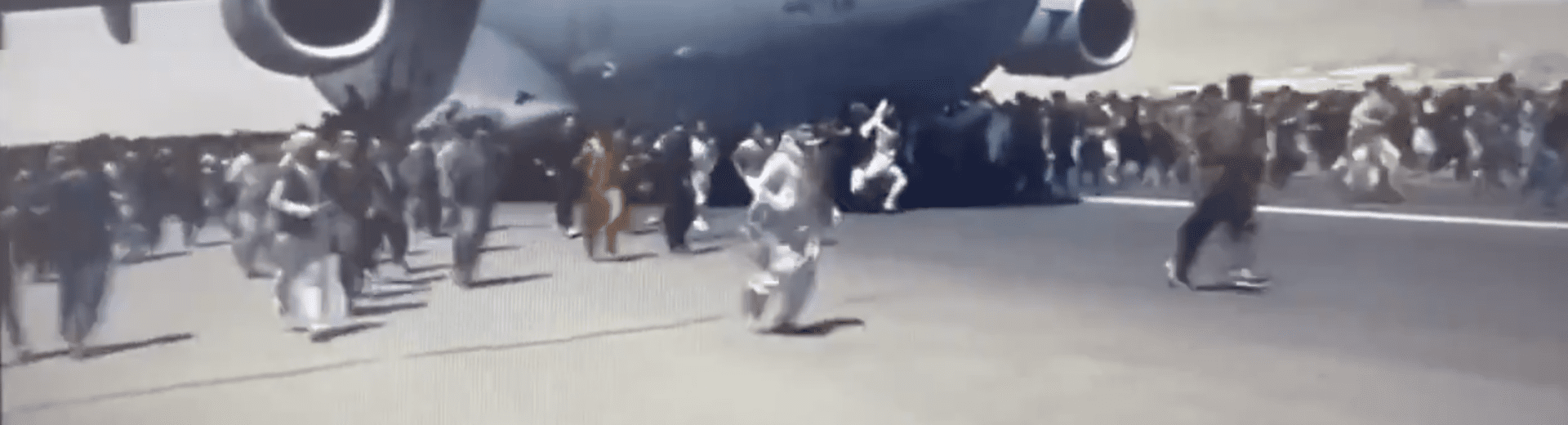 Chaos at Kabul Airport in Afghanistan