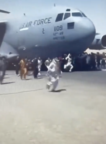 Chaos at Kabul Airport in Afghanistan