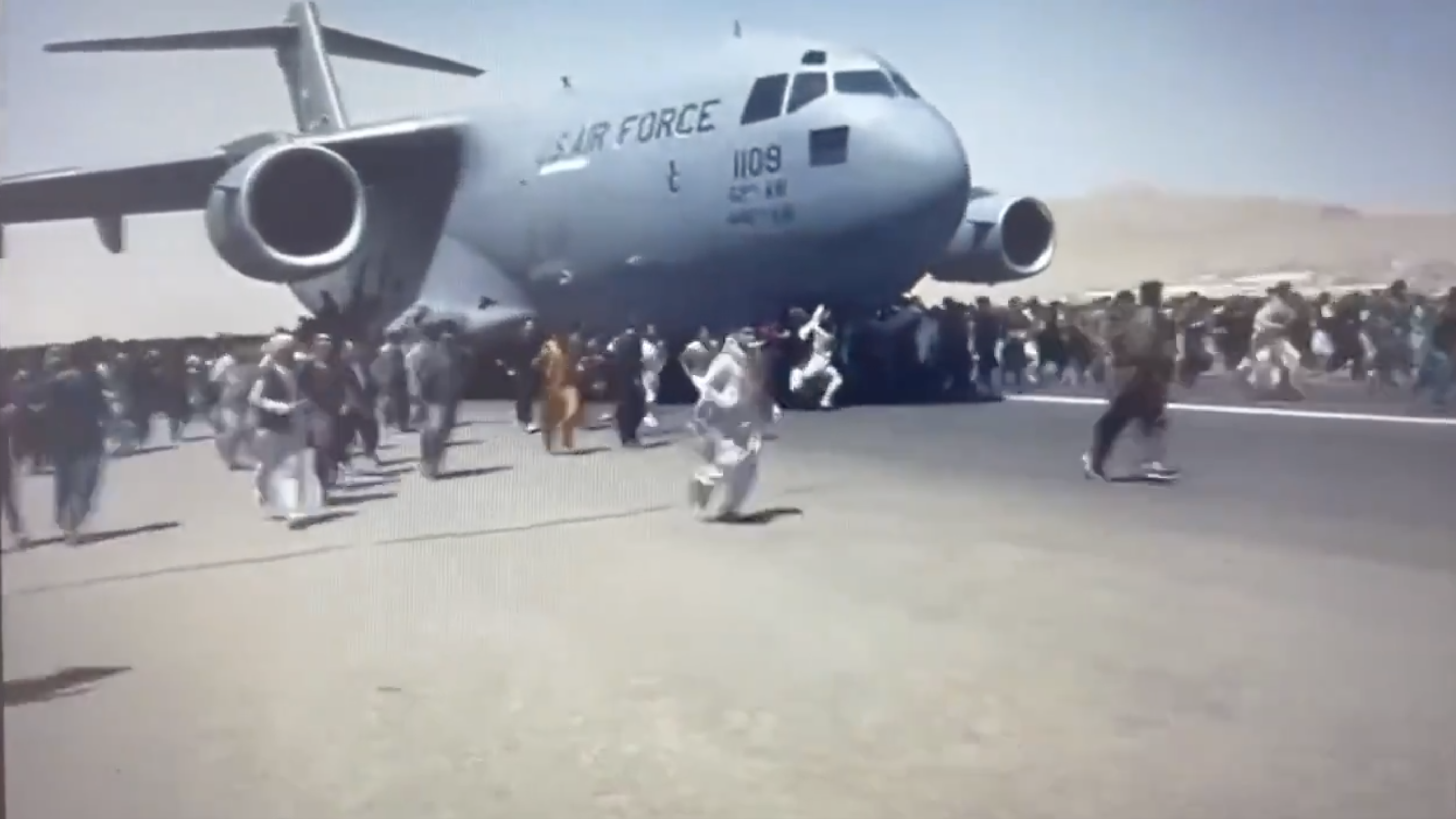 Chaos at Kabul Airport in Afghanistan