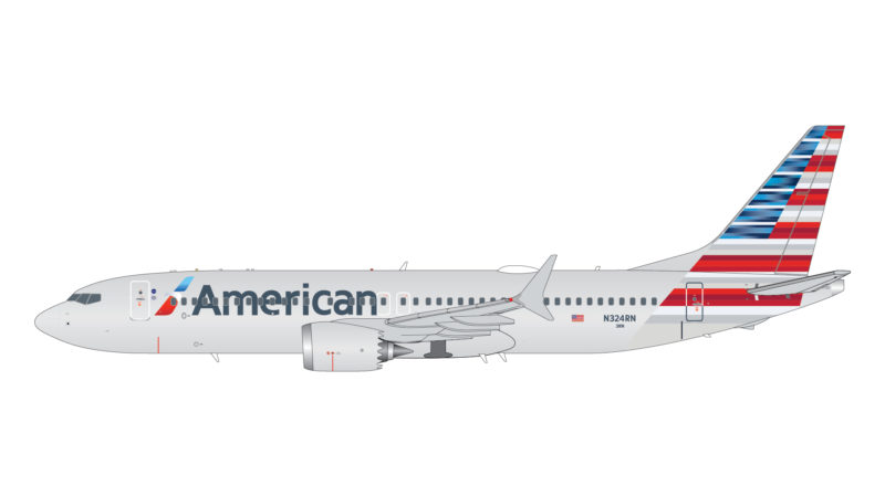GeminiJets G2AAL1004 1:200 American Airlines Boeing 737 MAX 8 N324RN