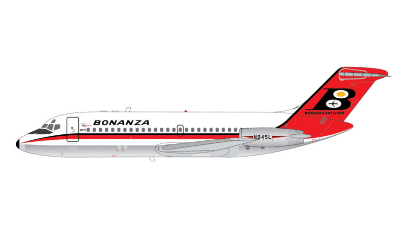 GeminiJets G2BZA480 1:200 Bonanza Airlines DC-9-11 N945L