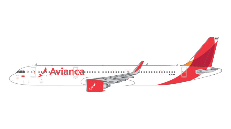 GeminiJets GJAVA2006 1:400 Avianca Airbus A321neo N761AV