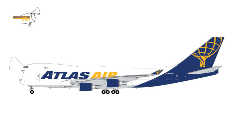 GeminiJets GJGTI2012 1:400 Atlas Air Boeing 747-400F (Optional Doors Open/Closed Config) N492MC